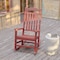 Flash Furniture Winston All-Weather Rocking Chair in Red Faux Wood, 2PK 2-JJ-C14703-RED-GG - alternate 4